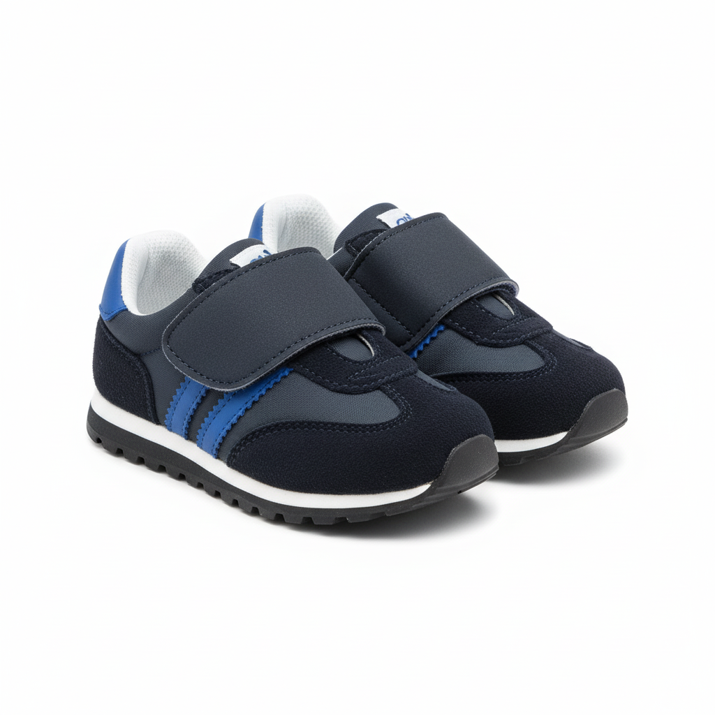 DEPORTIVAS CON VELCRO AZUL MARINO