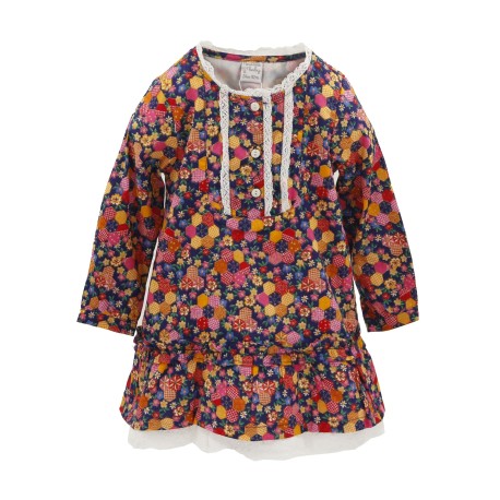 VESTIDO MANGA LARGA CON FLORES