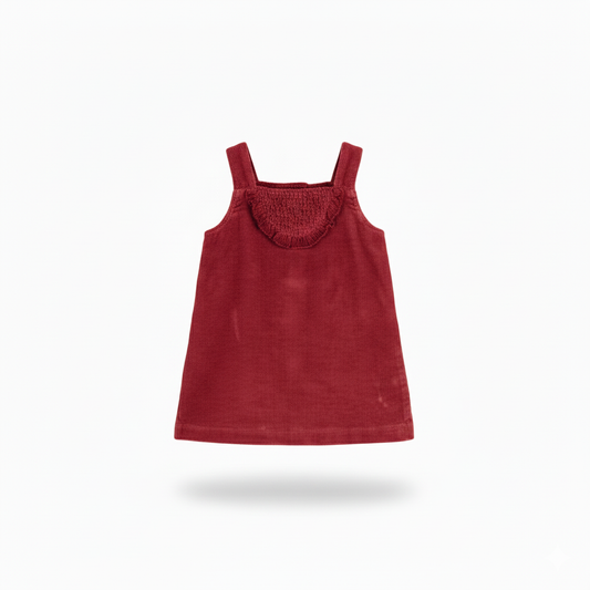 VESTIDO DE TIRANTES DE MICROPANA