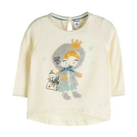 CAMISETA MANGA LARGA ESTAMPADO NIÑA REINA