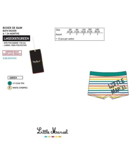 BAÑADOR VERDE LITTLE MARCEL