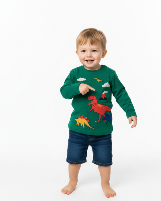 CAMISETA DINOSAURIOS ALGODÓN