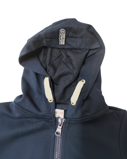 CHAQUETA BÁSICA AZUL MARINO CON GORRO