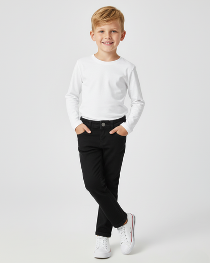 PANTALÓN NEGRO TIPO VAQUERO