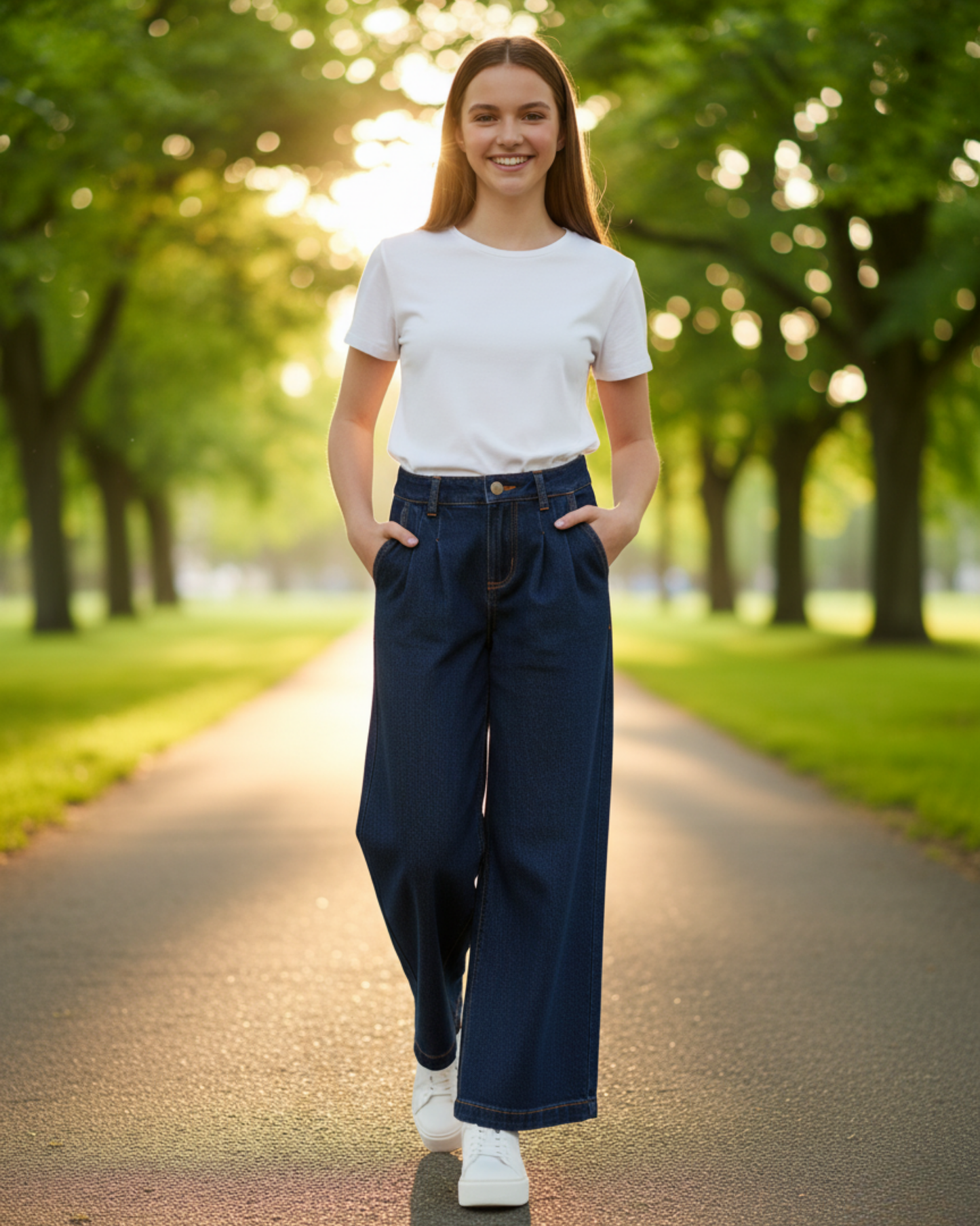 PANTALÓN VAQUERO ANCHO NIÑA