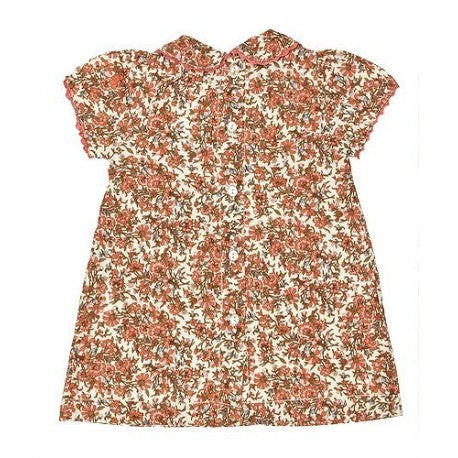 VESTIDO MANGA CORTA CON ESTAMPADO DE HOJAS