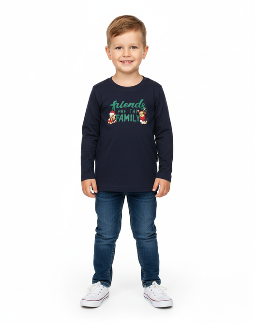 CAMISETA FRIENDS NAVIDAD MARINO