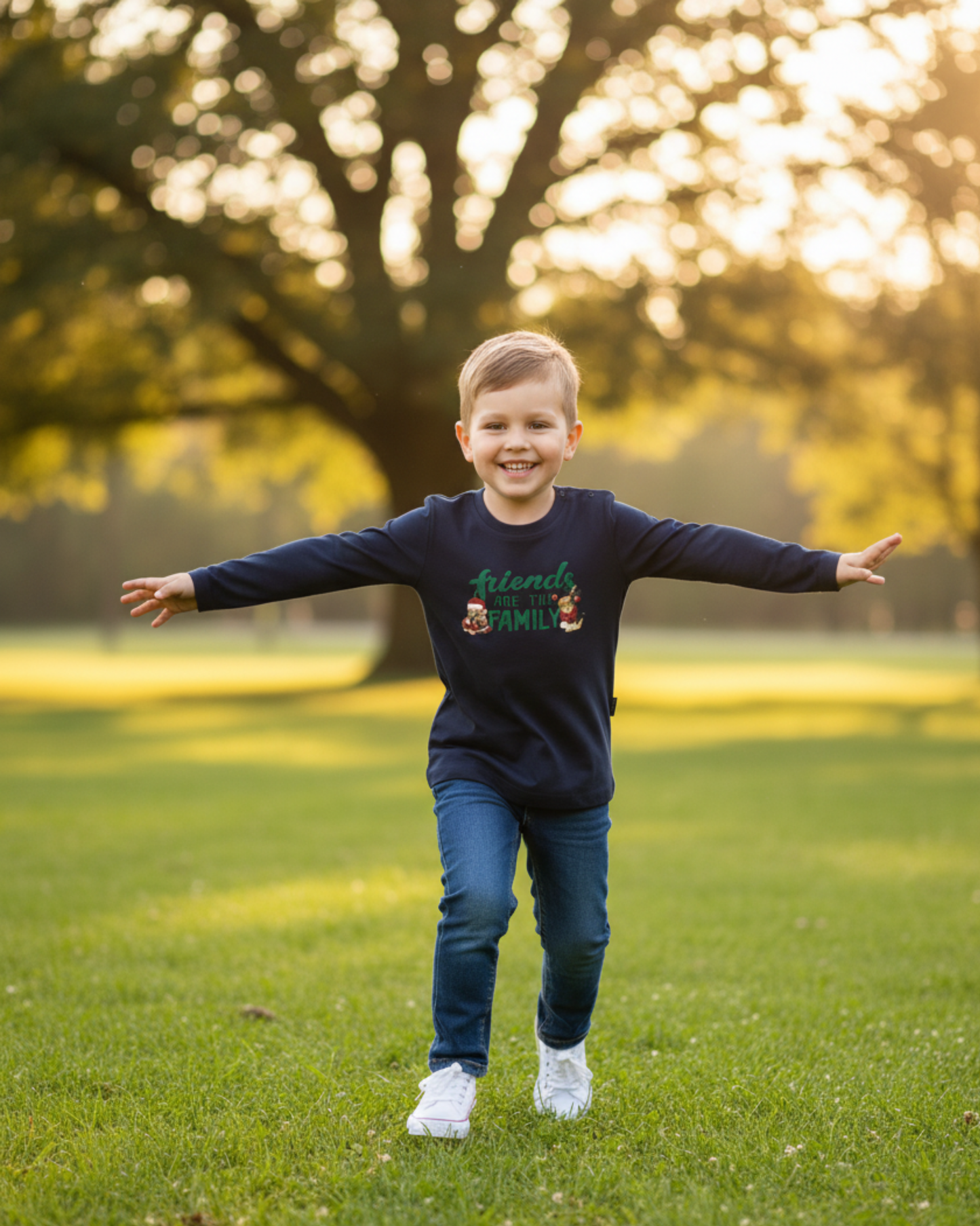 CAMISETA FRIENDS NAVIDAD MARINO