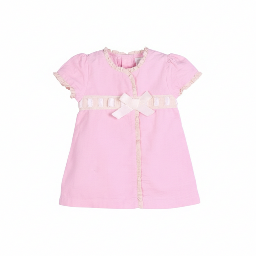 VESTIDO ROSA CON LAZO