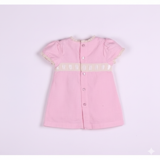 VESTIDO ROSA CON LAZO