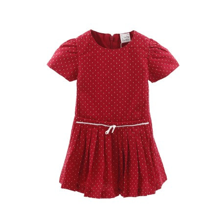 VESTIDO MANGA CORTA CON VOLANTE